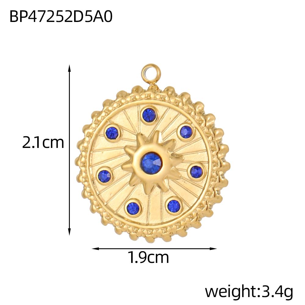 CARLIDANA DIY Baroque Zircon Heart Star Handmade Accessories Charm Stainless Steel Gold Plated Pendant Fashion Jewelry Making