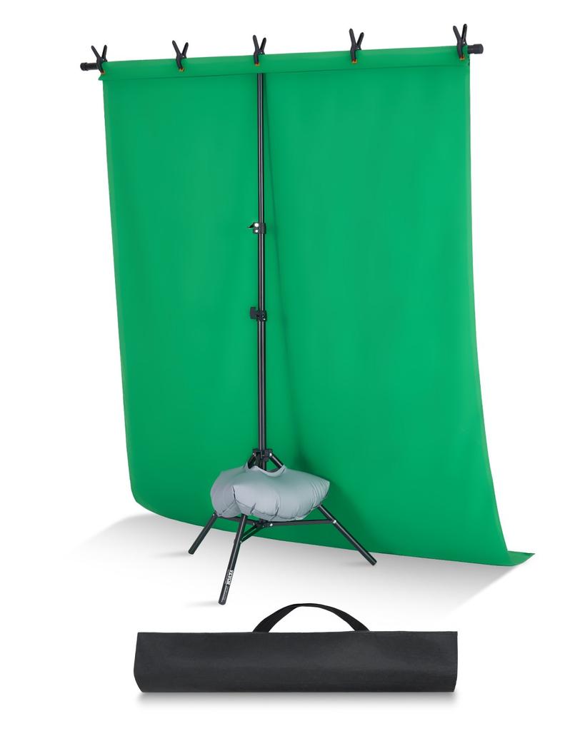 VEVOR Backdrop Stand, 5 x 6.5 ft Adjustable Photo Backdrop Stand Kit, Portable Background Backdrop Stand with 3 Crossbars