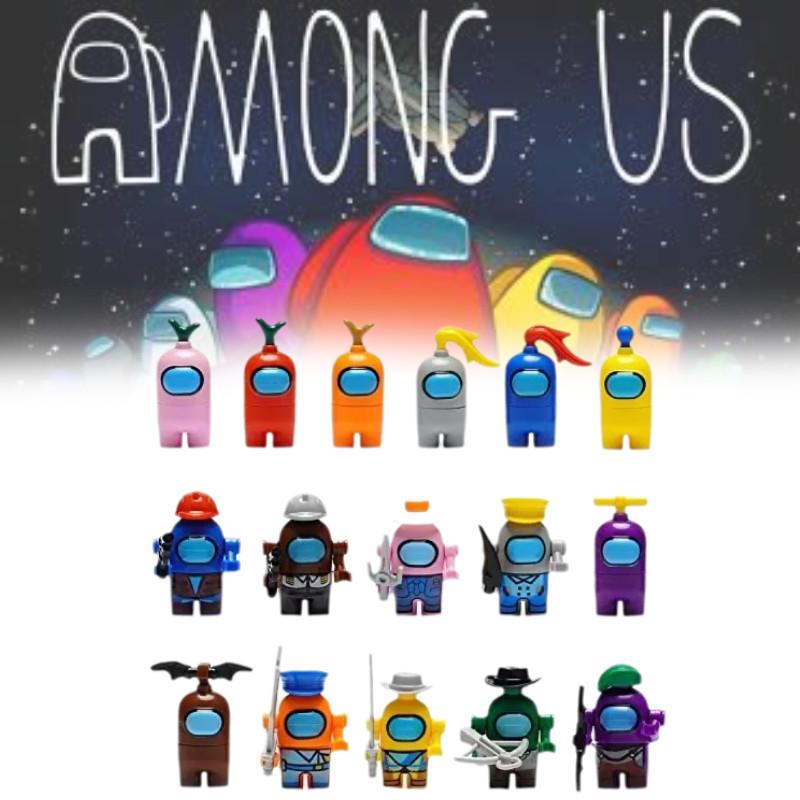 Exciting Space Among Us 16 Character Mini Building Blocks Perfect For Kids Playtime