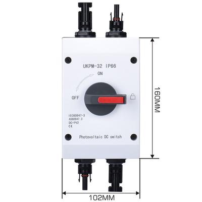 DC1200V PV Isolator Switch IP66 32A Circuit Breaker Solar Disconnect Box