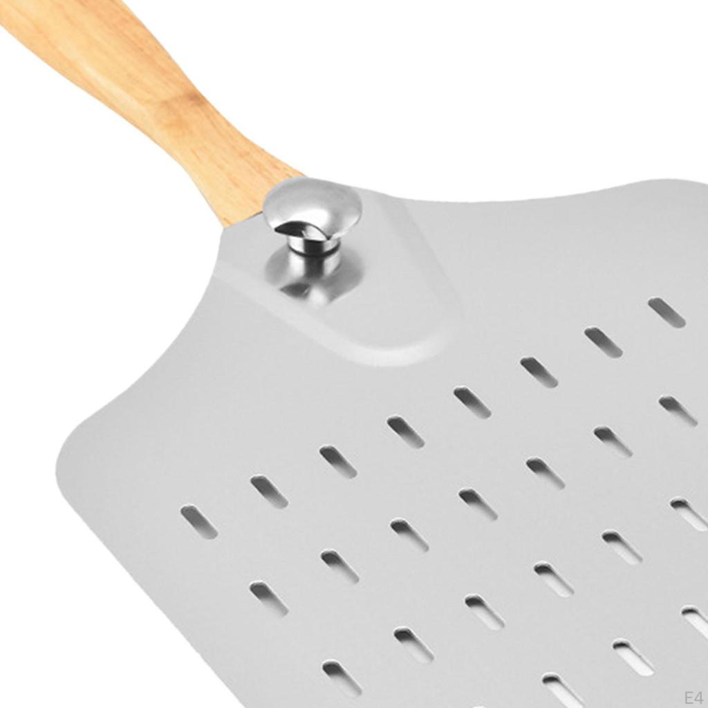 Pala per Pizza Durevole in Acciaio Inossidabile con Manico Ergonomico in Legno