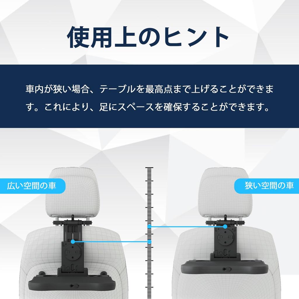 AUEOTUAR Modellauto-Tisch für Rückseite 15kg Gewicht Dreieckig Fixiert Verstellbare Höhe und für PC und Universell Einfache Installation [Gebrauchsmuster eingetragen]