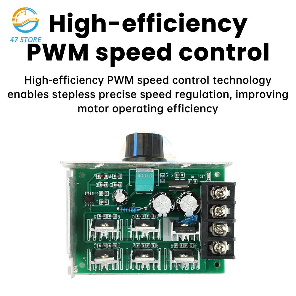 Heavy Duty PWM DC Motor Controller 9-55V 40A 2000W Industrial Grade Speed Governor with Efficient Heat Dissipation