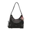 Large Capacity Tote Bag Women's 2025 Autumn and Winter New Retro Fashion Shoulder Bag Feeling Messenger Bag Student Class Bag