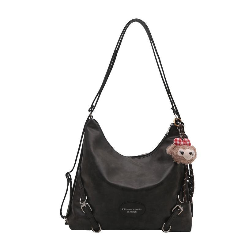 Large Capacity Tote Bag Women's 2025 Autumn and Winter New Retro Fashion Shoulder Bag Feeling Messenger Bag Student Class Bag