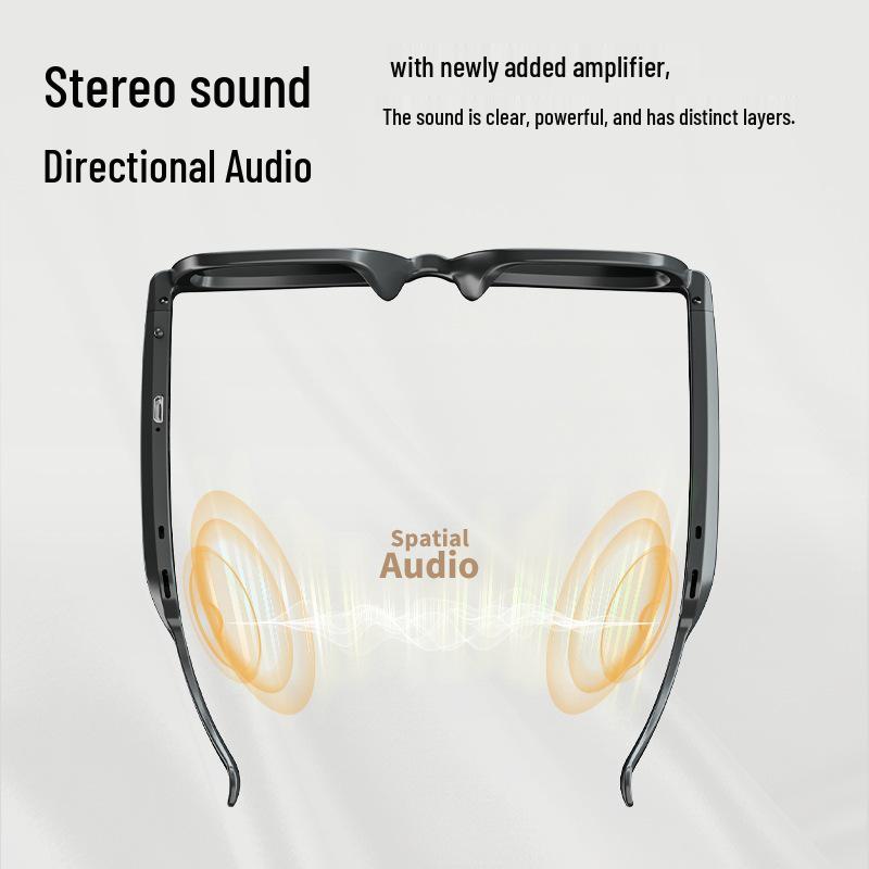 Ochelari Bluetooth Inteligenti AI: Căști wireless cu traducere în timp real în peste 100 de limbi, redare muzică și funcționalitate de apelare.