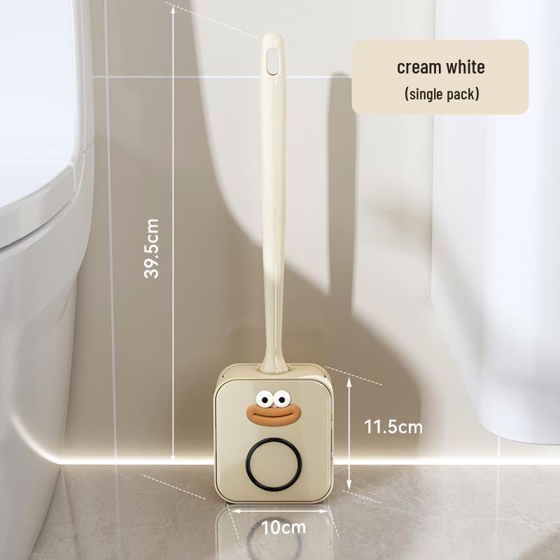 Luxury Wall-Mounted Silicone Toilet Brush Set - No Dead Angle Design