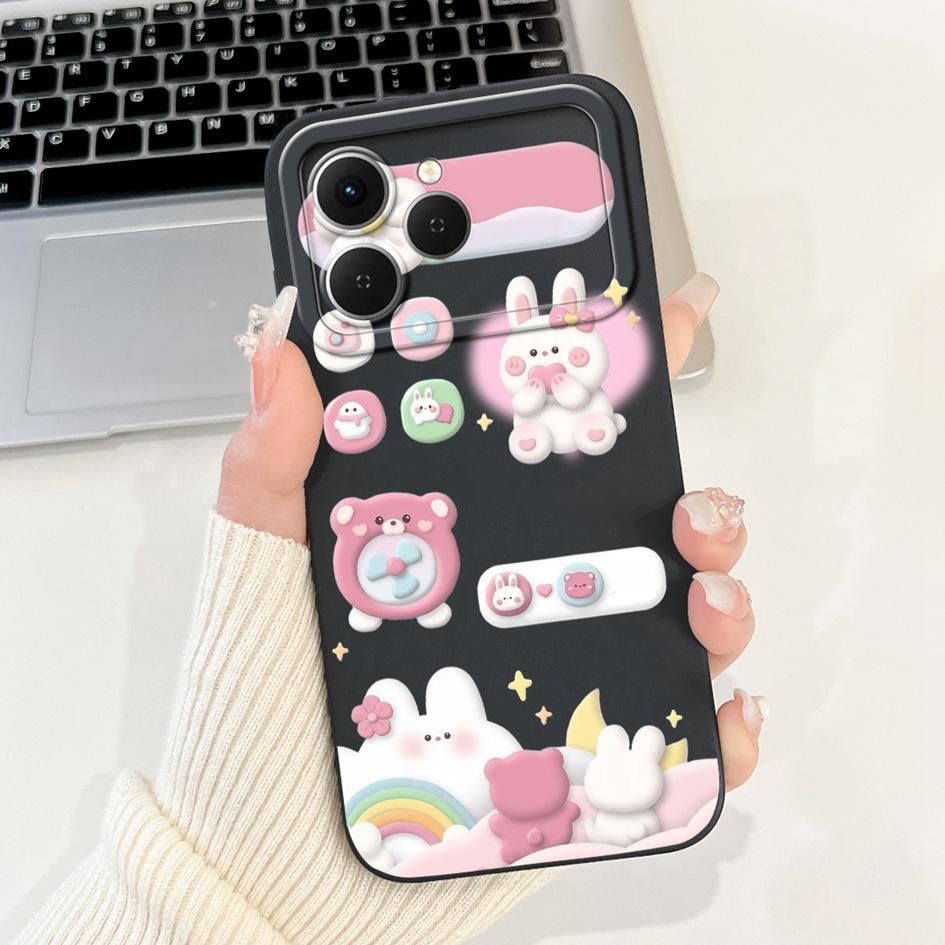 For Tecno Spark 40 Case Popular Cartoon Space Soft Silicone Camera protection Phone Cover For Tecno Spark 40C Spark40 4G Housing