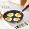 Bakelite Handle Non-Stick Breakfast Frying Pan with Multi-Hole Mold for Eggs, Pancakes, and Burgers