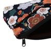 Senshishuin Nishijin Brocade Pouch Ai Ume Ranman Plum Blossoms In Full (Lined) - (Blue Bloom) (Small)