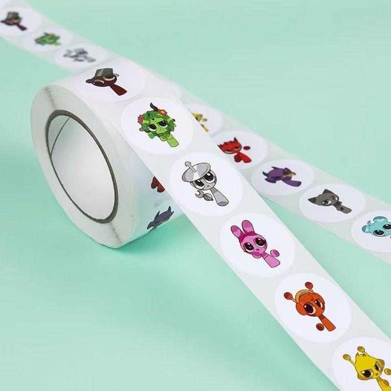 Rhythm Box Party Egg Sprunki Roll Stickers Game Decor - Cartoon Seals