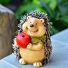 Yousheng 3 Pcs Mini Hedgehog Figurine Cute Small Ceramic Animal Statue for Fairy Garden Bonsai Plant Pots Micro Landscape Decor
