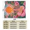 Soft Blanket Students Camping Karol G Tropicoqueta Throw Blanket  Flannel Bedspread For Couch Chair Novelty Sofa Bed Cover