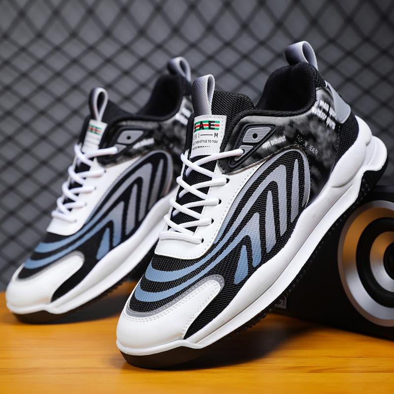 Fall New Men's Sports Leisure Flying Mesh Shoes Men's Trend Lace-up Student Men's Shoes