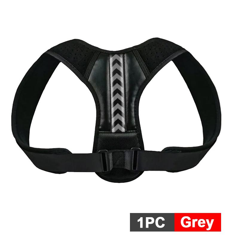 

Posture for Corrector Men and Women Adjustable Upper Back Brace for Clavicle To Support Neck, Back and Shoulder Universal Fit S weight 30-50KG серый