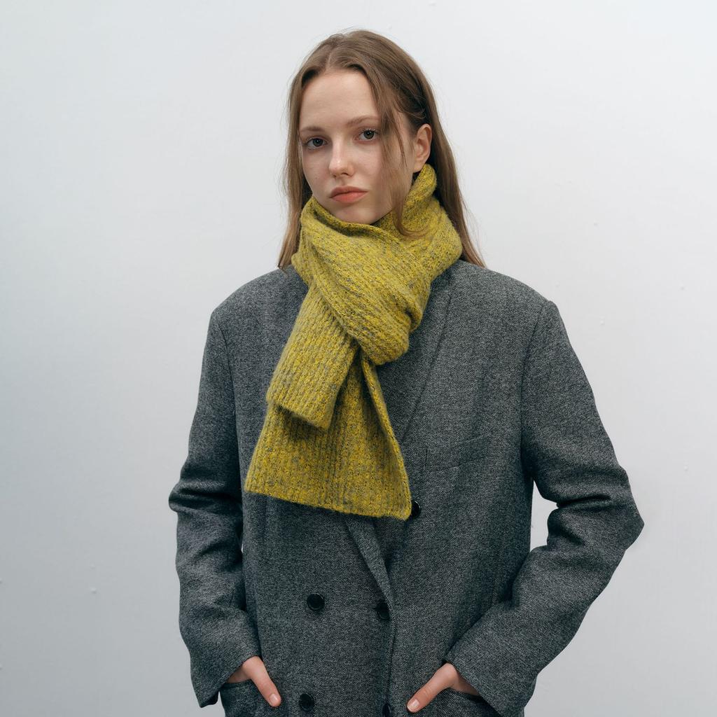 Niche design autumn and winter new unisex multi-color gradual change thickened warm fashion knitted wool scarf