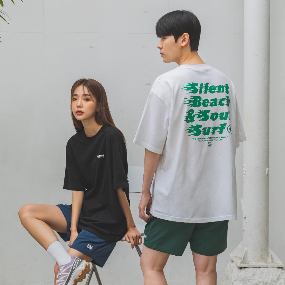ALVINCLO Silent Beach Oversized Short Sleeve Tee Ast4991 (2 Colors)