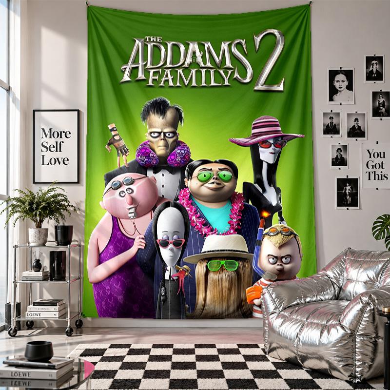 WandteppichDie Addams Family Kunst Hängendes Tuch Dekorative Hintergrundabdeckung für Raumdekoration