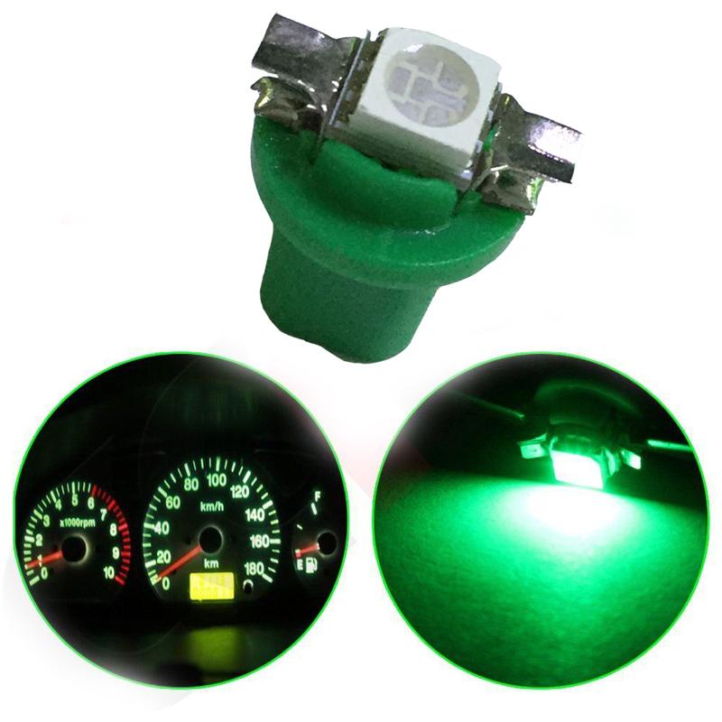 10pcs Universal Car Dashboard Dash Gauge Trument Light Bulbs T5 B8.5D 5050 1 SMD LED Car Lights Car Interior Accessories
