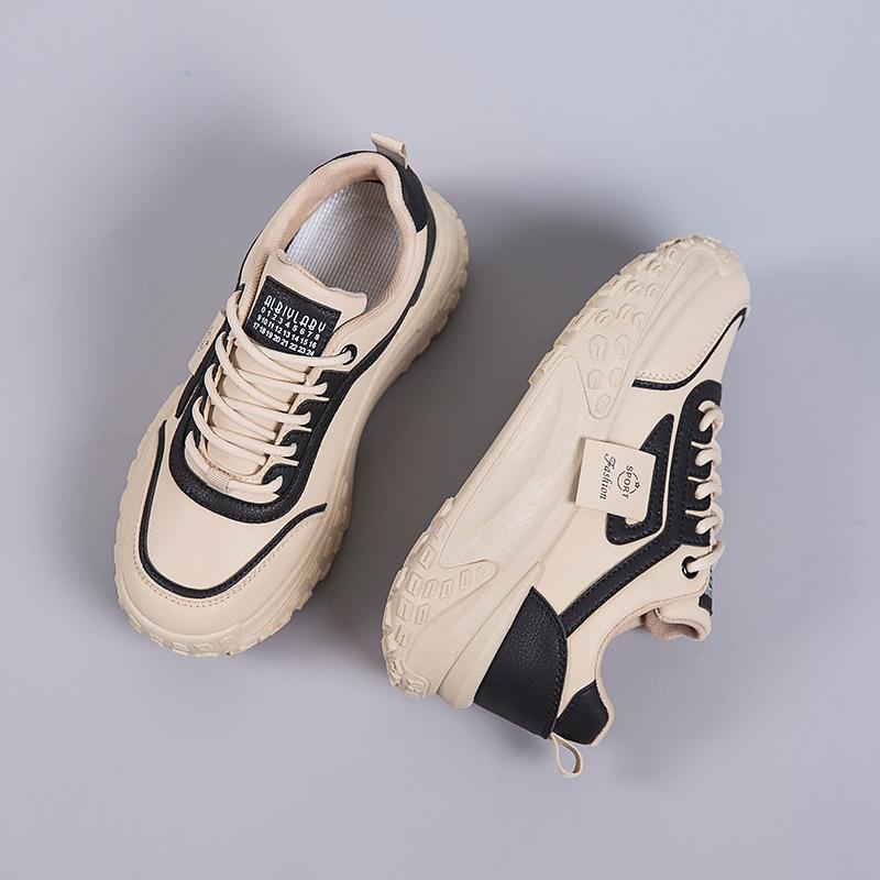 

Популярная женская обувь для папы на весну и осень, универсальная платформа 2025, новая повседневная спортивная женская обувь для знаменитостей из Интернета, кроссовки для бега для студентов 35 белый