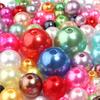 50-1000pcs ABS Imitation Pearl Beads With Hole Mixed Color Round Loose Beads For Jewelry Making DIY Bracelet Necklace Earrings