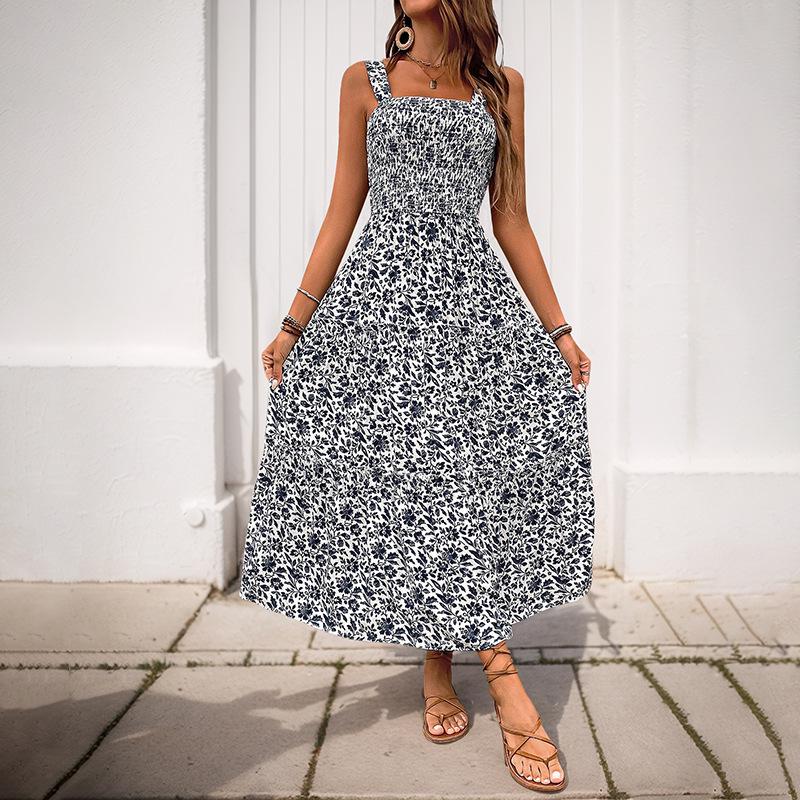 2025 Summer Floral Backless Sling Dress