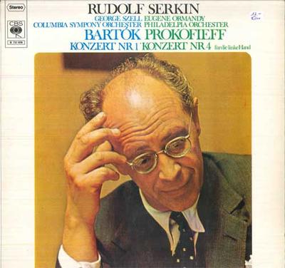 LP Schallplatte RUDOLF SERKIN  BARTOK  PROKOFIEV  Konzert Nr.. 1  Konzert Nr. 4 Fo S72109 CBS Deutschland Klassisch Gebraucht
