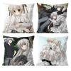 Cartoon Kwaii Y-Yosuga No Sora Anime Kissenbezug Milbenabweisender Kissenbezug Verdeckter Reißverschluss Seidig Kurzer Plüsch Sofa Kissenbezug