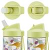 Skater Straw 500ml Straw Water Dinosaur Bottle, Spout-Shaped Bottle, Plastic, Clear, Kids', Design, PSTB5-A