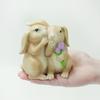1pc Whispering Rabbit, Easter Decoration Rabbit Ornament, Secret keeping Rabbit, Handmade Resin Crafts