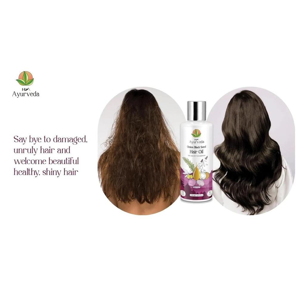Him Ayurveda Onion Black Seed Hair Oil For Strong Hair 200ml