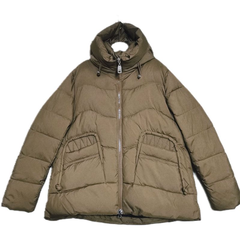 Fashion Tail Goods Hooded Down Cotton Cotton-Padded Clothes for Women Short Model In White Color Cold Protective Clothing Loose Casual Cotton Jacket
