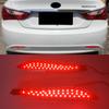 Car Flashing 2PCS LED Rear Bumper Reflector For Hyundai Sonata 8 2010 2011 2012 2013 2014 Brake Light Fog Lamp Turn Signal
