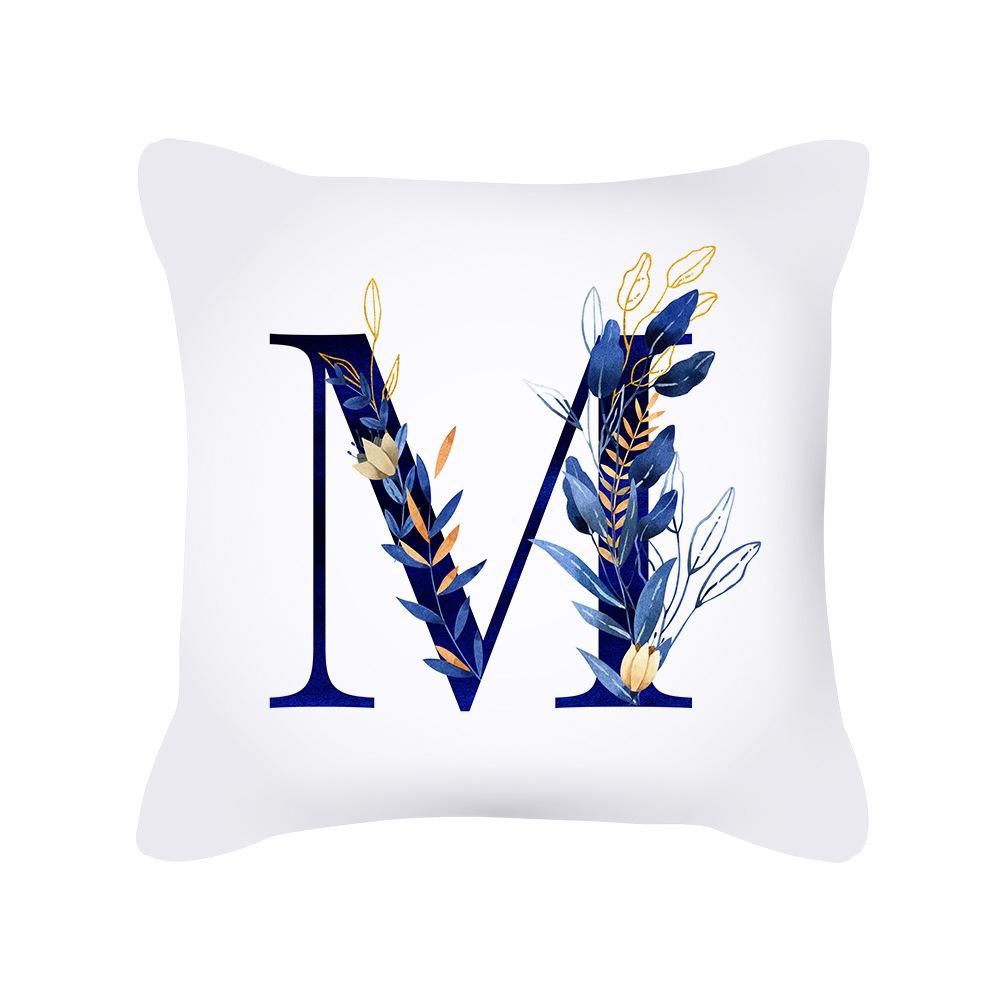 Pernă Nouă Pluș Scurt Plantă Literă Imprimată Pernă Pernă de Sofă Pernă de Birou Husă de Pernă