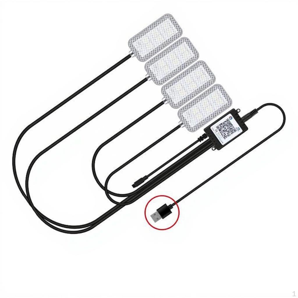 Car Interior Mood Lights, port Music Sync, Multicolor Decoration Remote+Voice USB