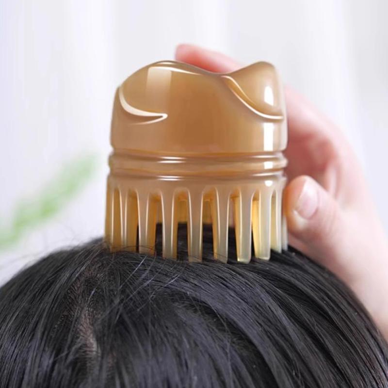Cow Horn Hair Comb Meridian Comb Hairs Wash Scalp Massage Hair Treatment Device Natural Hair Care Brush Accessories For Women