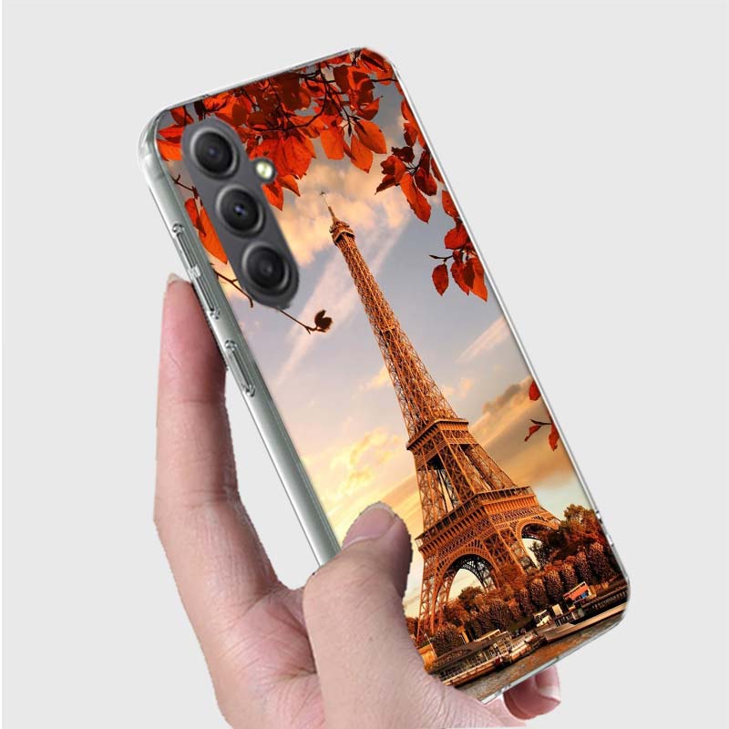 Eiffel Tower Art Phone Case for Samsung A16 A26 A36 A56 A17 A37 A57 A07 A06 A02S A03 A04S A05S Galaxy Note 20 10 A50S A71 A51 A3