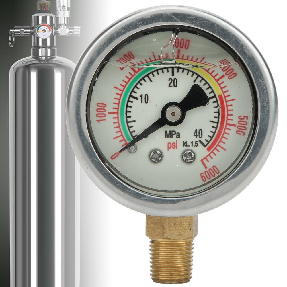 

M10x1 Tooth 1/8NPT Back Thread Stainless Steel Pressure Gauge for 40MPA Inflator Shockproof