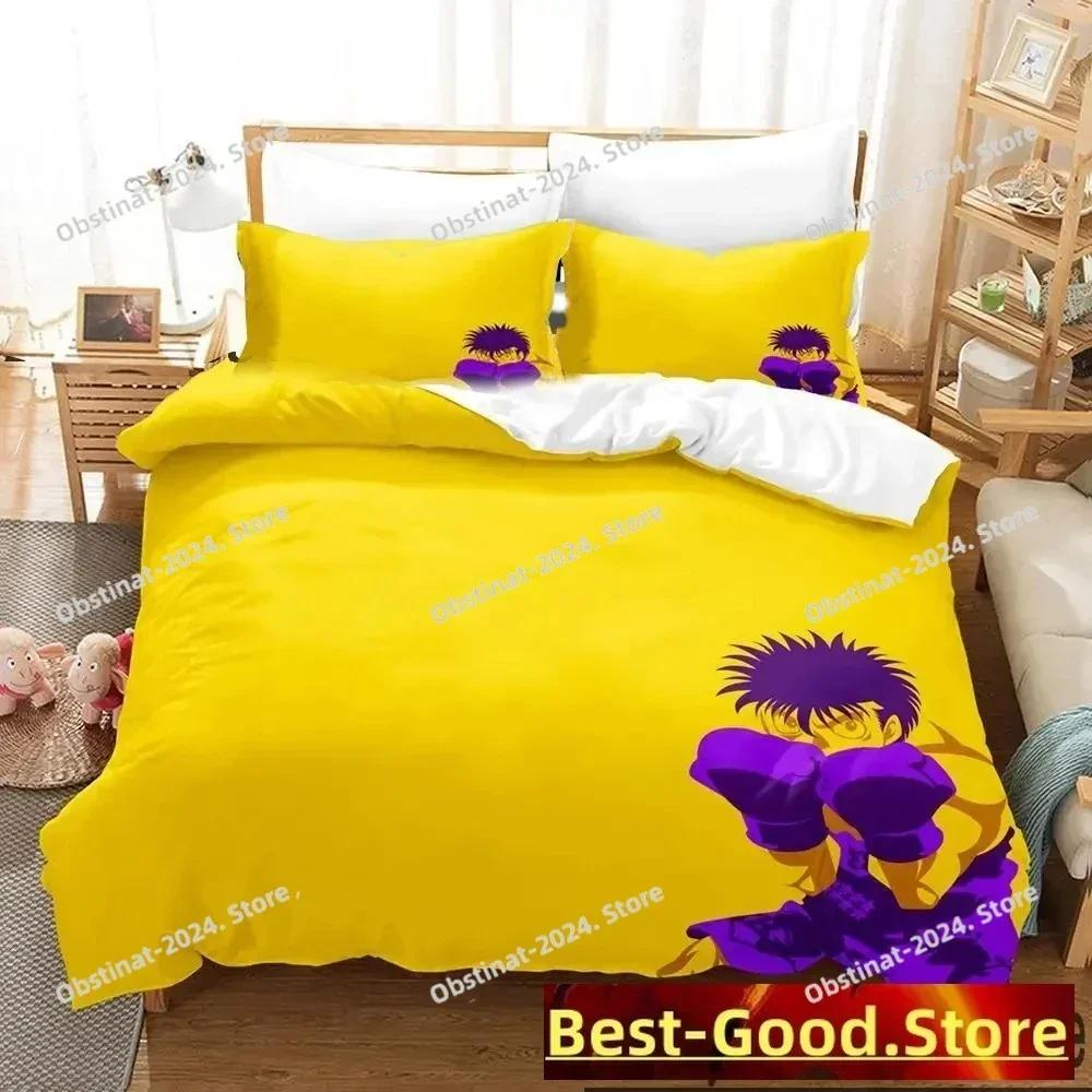 Fighting Spirit Hajime No Ippo Anime Printed Bed Set Duvet Cover Pillowcase Bedding Set Bed Linen Sheet Quilt Cover Full Size