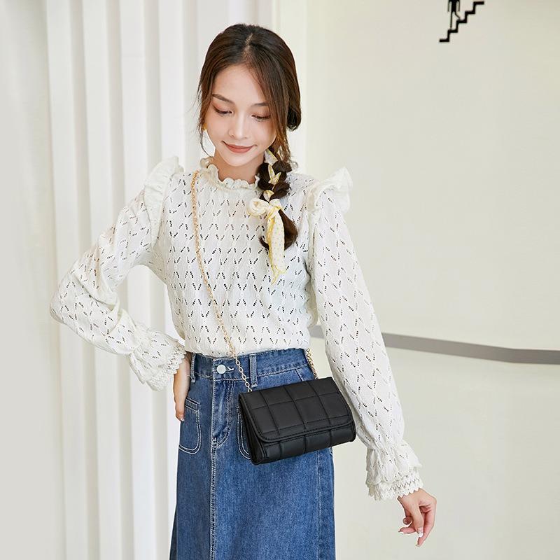 Bag Women's Casual Fashion One Shoulder Crossbody Chain Small Square Bag New Bag Cover Women's Bag