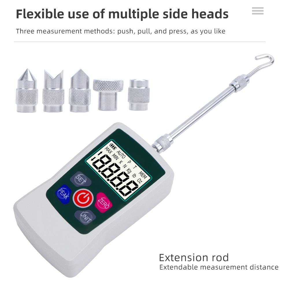 500N Digital Push Pull Force Gauge Precision Pressure Meter Electronic Dynamometer Portable Force Meter N Kg lb Oz Units