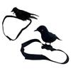 Halloween Simulation Crow Shoulder Crow with Elastic Band Dance Cosplay Costume Accessories Crow Props Holiday Ornaments