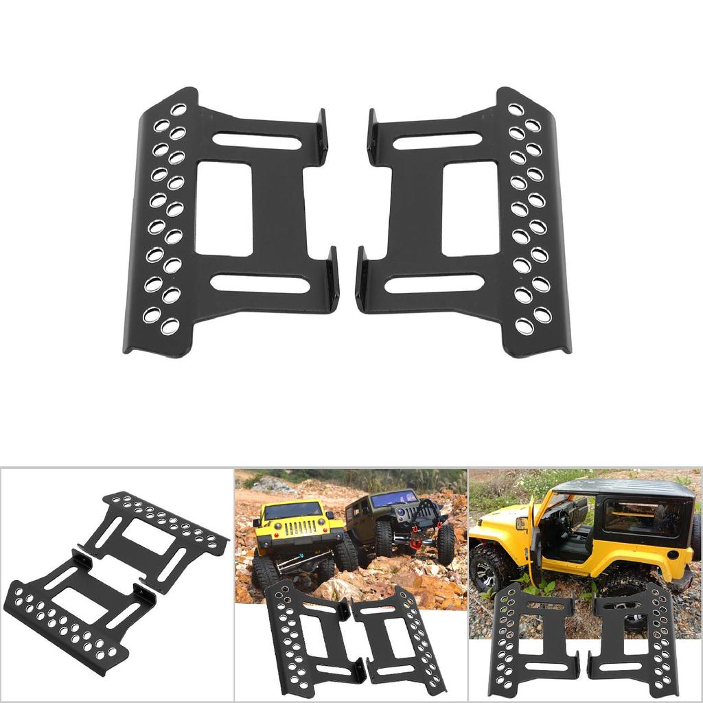 Aluminium Alloy Side Foot Pedal Plate Axial Footplate Spare Parts for SCX10 110 RC Car Black