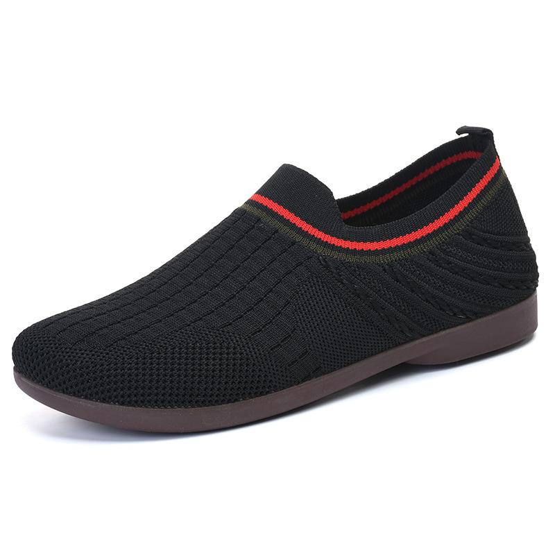 Spring/Summer 2025 Women's Fashion Slip-on Flat Bottom Breathable Shoes for Middle-Aged & Elderly