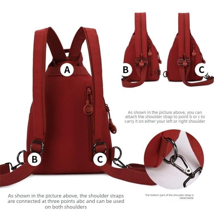 Multifunctional nylon breast bag women's crossbody shoulder bag
