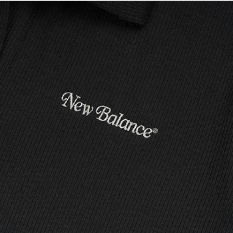 New Balance Women Summer Ribbed Collar ShorT Sleeve T shirT Nbnff2w512 19