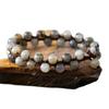 Ethnic Style Jewelry Elongated Stone Double Layer Handwoven Friendship Bracelet Adjustable Bracelet Jewelry Crafts