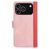 For iPhone 17 Pro Wallet Case Leather Phone Cover Splicing Color
