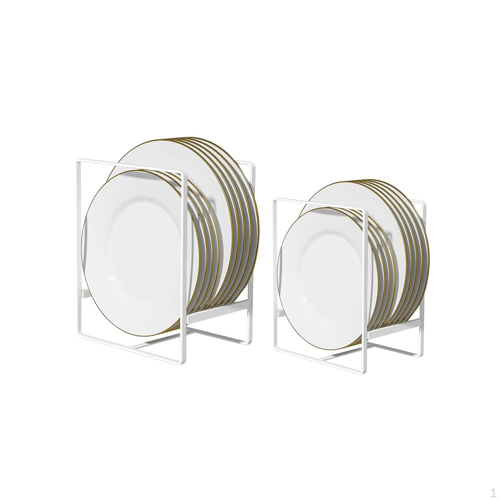 Компактная подставка для тарелок для организации и демонстрации на кухне белый 1090₽