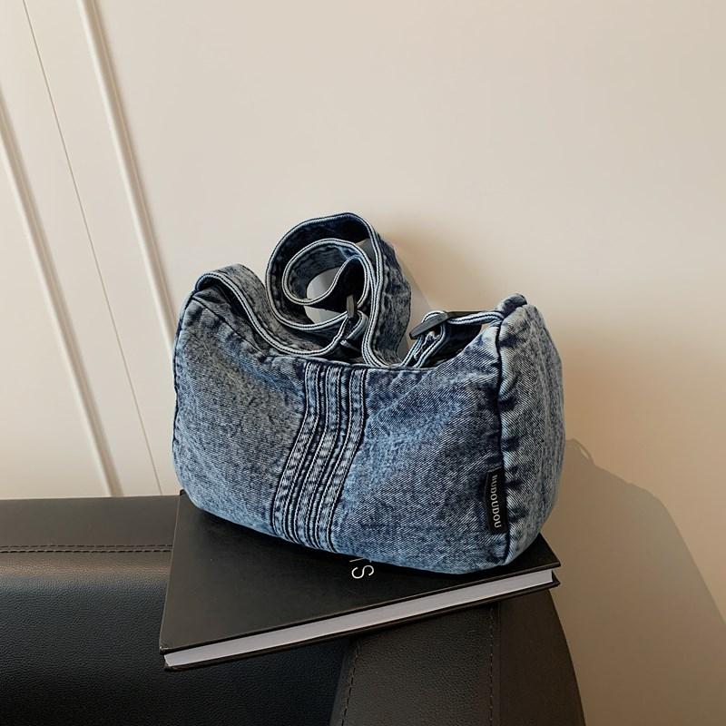 Denim Bag Women's Crossbody Bag Large Capacity Commuter Shoulder Bag